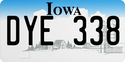 IA license plate DYE338