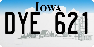 IA license plate DYE621