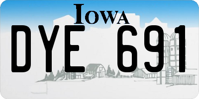 IA license plate DYE691