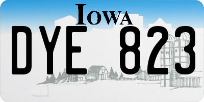 IA license plate DYE823