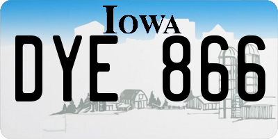 IA license plate DYE866
