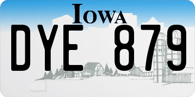 IA license plate DYE879