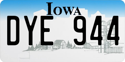 IA license plate DYE944