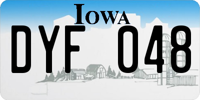 IA license plate DYF048
