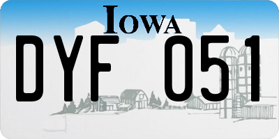 IA license plate DYF051