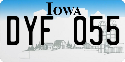 IA license plate DYF055