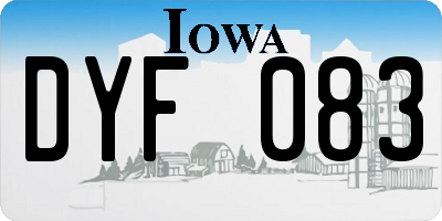 IA license plate DYF083