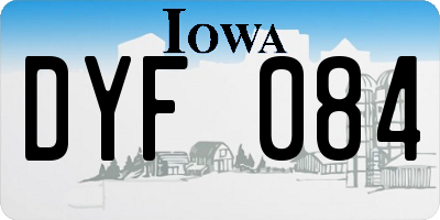 IA license plate DYF084
