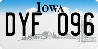 IA license plate DYF096