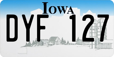 IA license plate DYF127