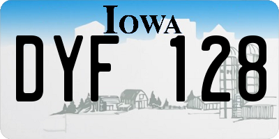 IA license plate DYF128