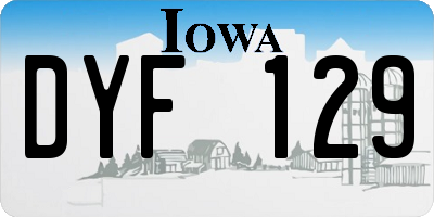 IA license plate DYF129