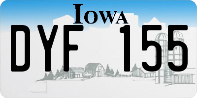 IA license plate DYF155