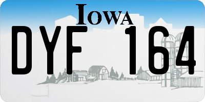 IA license plate DYF164