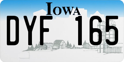 IA license plate DYF165