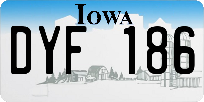 IA license plate DYF186