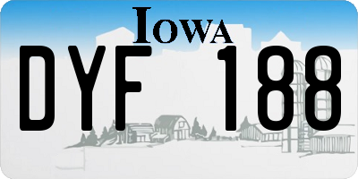 IA license plate DYF188