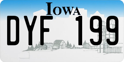IA license plate DYF199