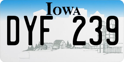 IA license plate DYF239