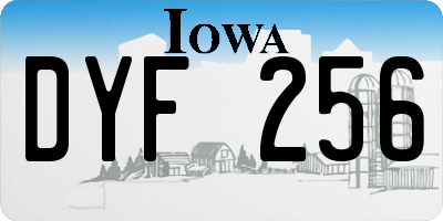 IA license plate DYF256