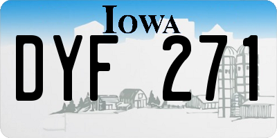 IA license plate DYF271