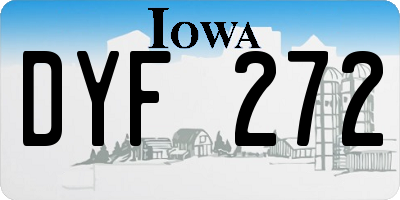 IA license plate DYF272