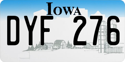 IA license plate DYF276