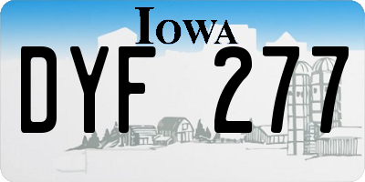 IA license plate DYF277