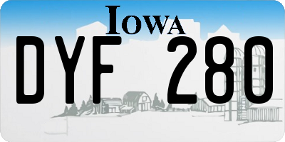 IA license plate DYF280