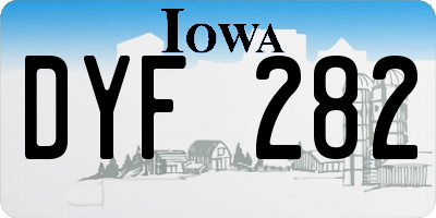 IA license plate DYF282