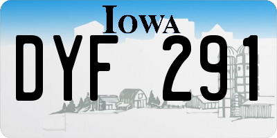 IA license plate DYF291