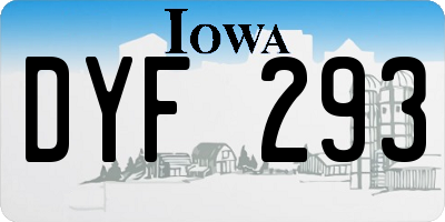 IA license plate DYF293