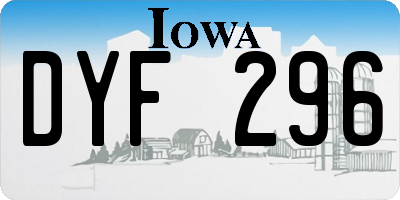 IA license plate DYF296