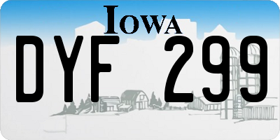 IA license plate DYF299