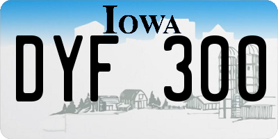 IA license plate DYF300