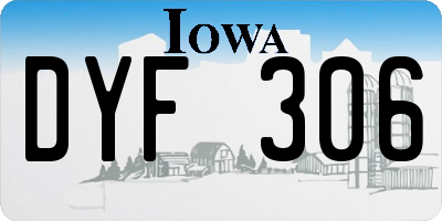 IA license plate DYF306
