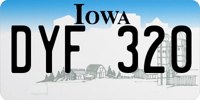 IA license plate DYF320