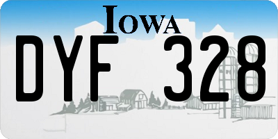 IA license plate DYF328