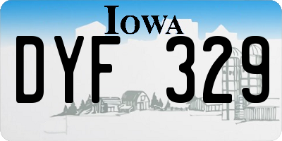 IA license plate DYF329