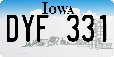 IA license plate DYF331