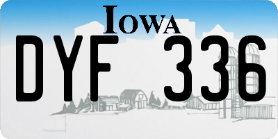 IA license plate DYF336