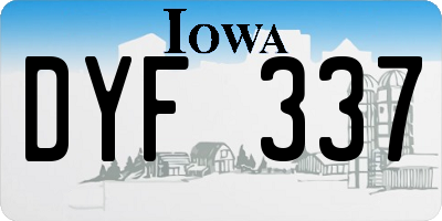 IA license plate DYF337