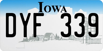 IA license plate DYF339