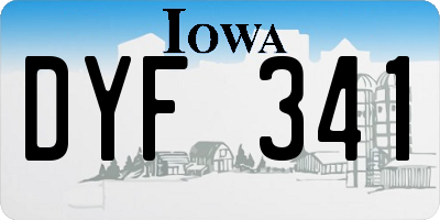 IA license plate DYF341