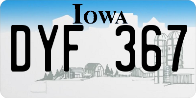 IA license plate DYF367