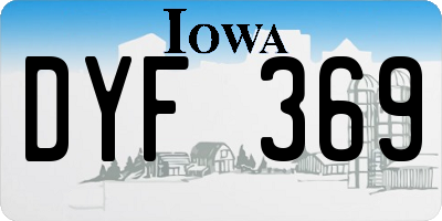 IA license plate DYF369
