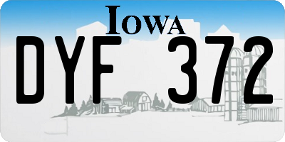 IA license plate DYF372