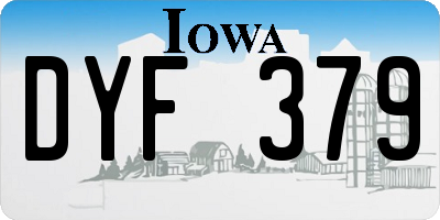IA license plate DYF379