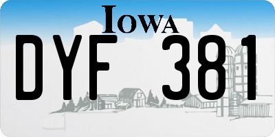 IA license plate DYF381