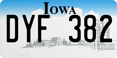 IA license plate DYF382